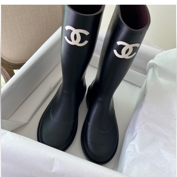 CHANEL Shoes Chanel Rain Boots Poshmark